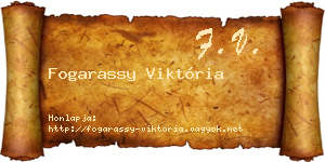 Fogarassy Viktória névjegykártya